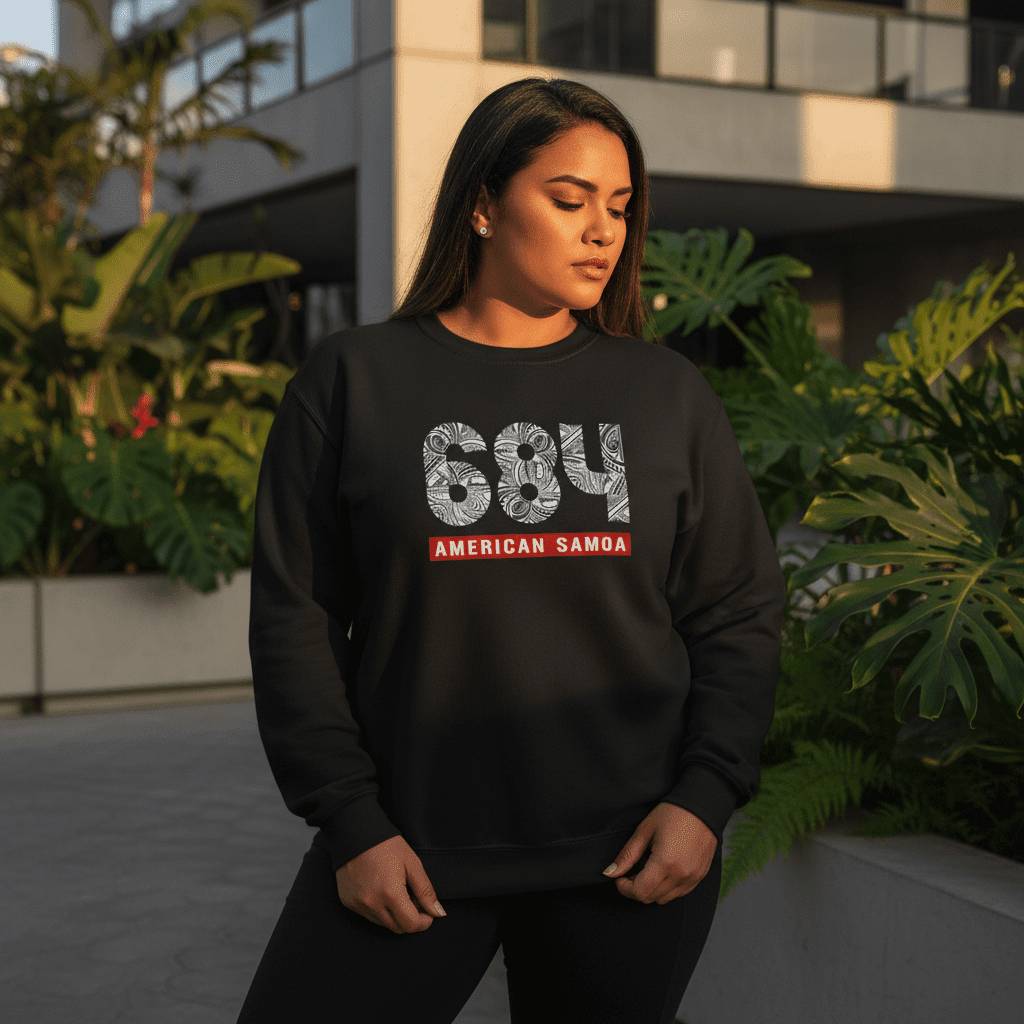 Unisex Heavy Sweatshirt - American Samoa 684 - AU/NZ/USA - The Koko Samoa