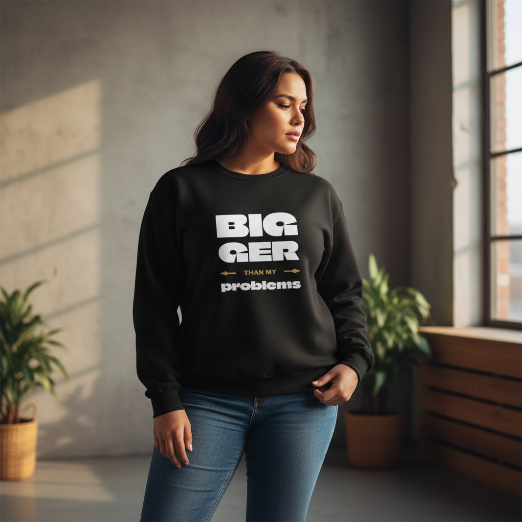 Unisex Heavy Sweatshirt - Bigger Than Problems - Personalised - AU/NZ - The Koko Samoa