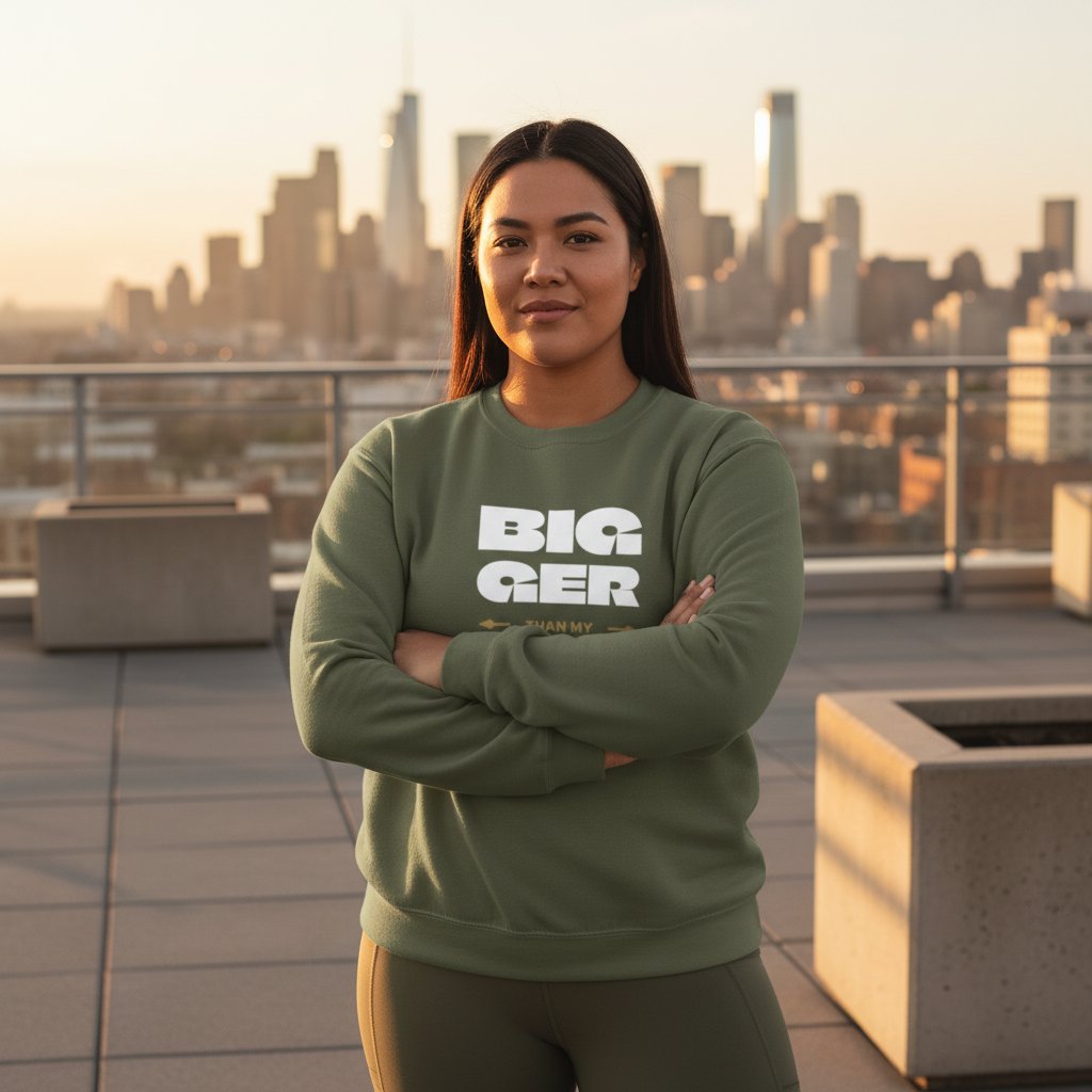 Unisex Heavy Sweatshirt - Bigger Than Problems- Personalised - AU/NZ