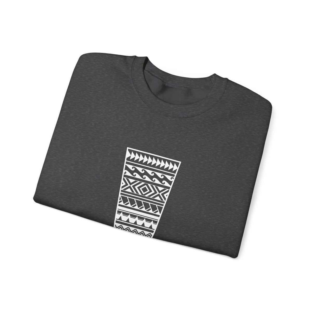 Unisex heavy sweatshirt by The Print Bar featuring Exclaim design, worn by a person showcasing its comfortable fit and bold print.
