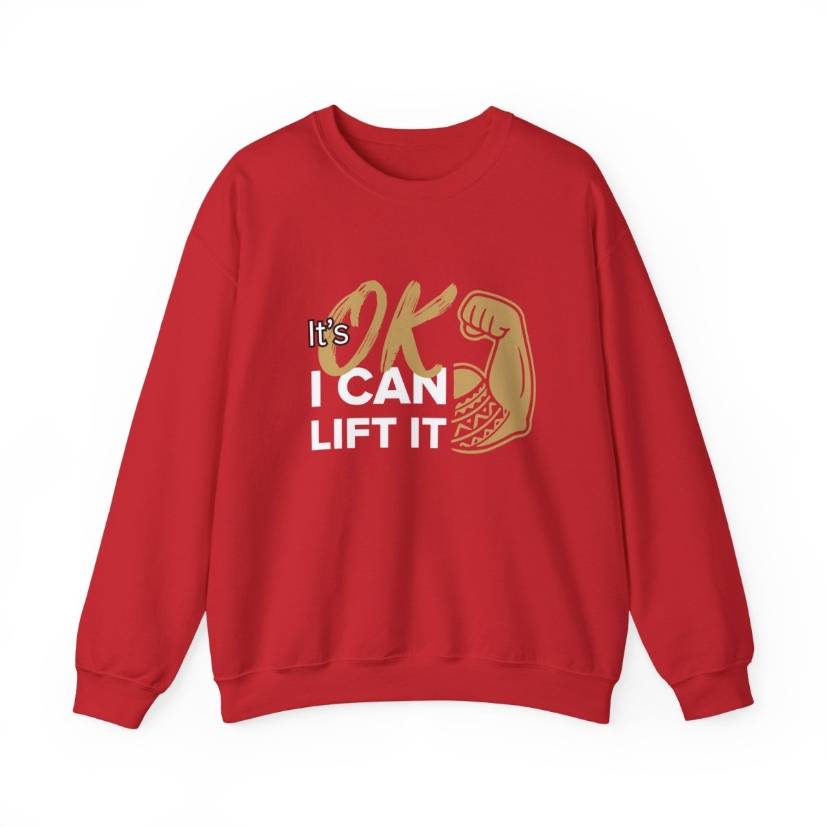 Unisex heavy sweatshirt with "I Can Lift It" print by The Print Bar, featuring a personalized design in AU/NZ style.