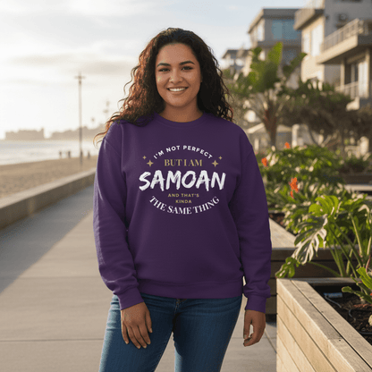 Unisex Heavy Sweatshirt - Not Perfect But Samoan - Personalized - USA - The Koko Samoa