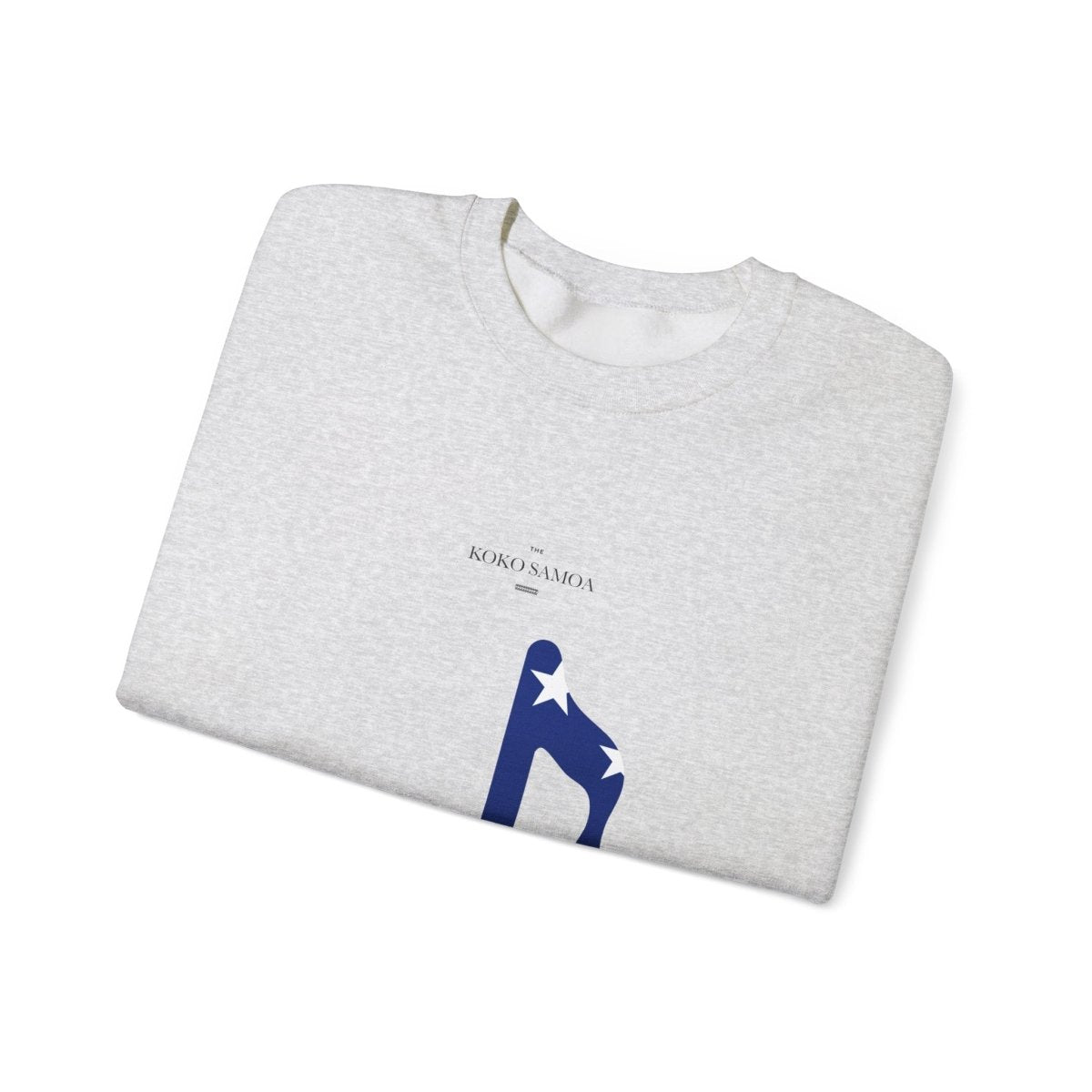 Unisex heavy sweatshirt with Samoan note design, featuring bold print, in a comfortable fit from The Print Bar.