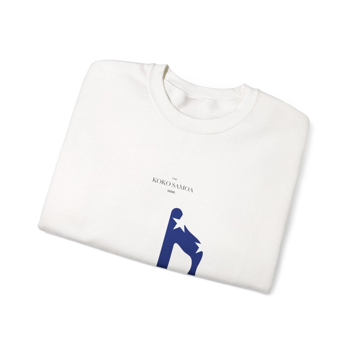 Unisex heavy sweatshirt featuring Samoan note design, personalized print, in black with front graphic, by The Print Bar.