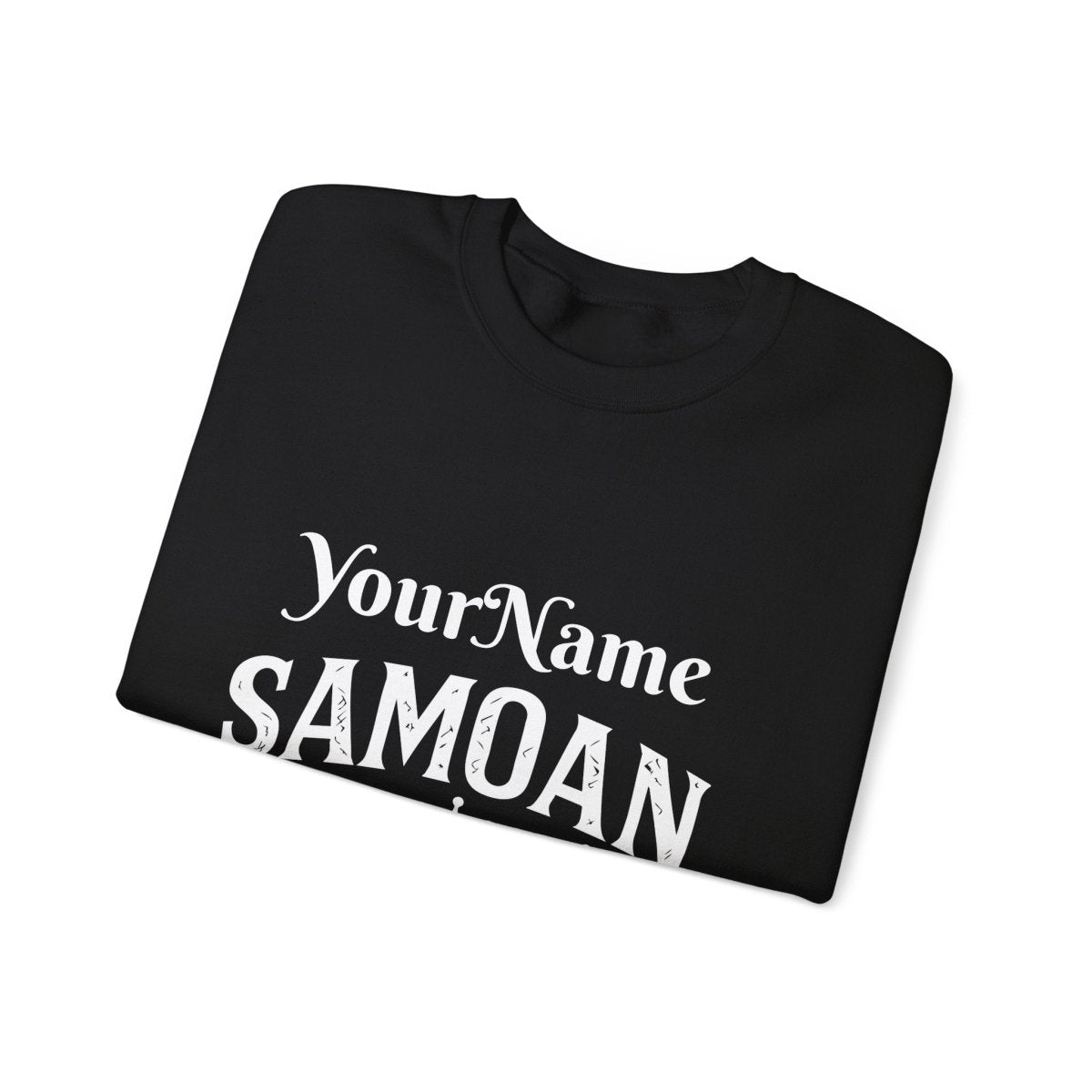 Unisex Heavy Sweatshirt featuring Samoan Queen design, showcasing bold artwork and comfortable fit.