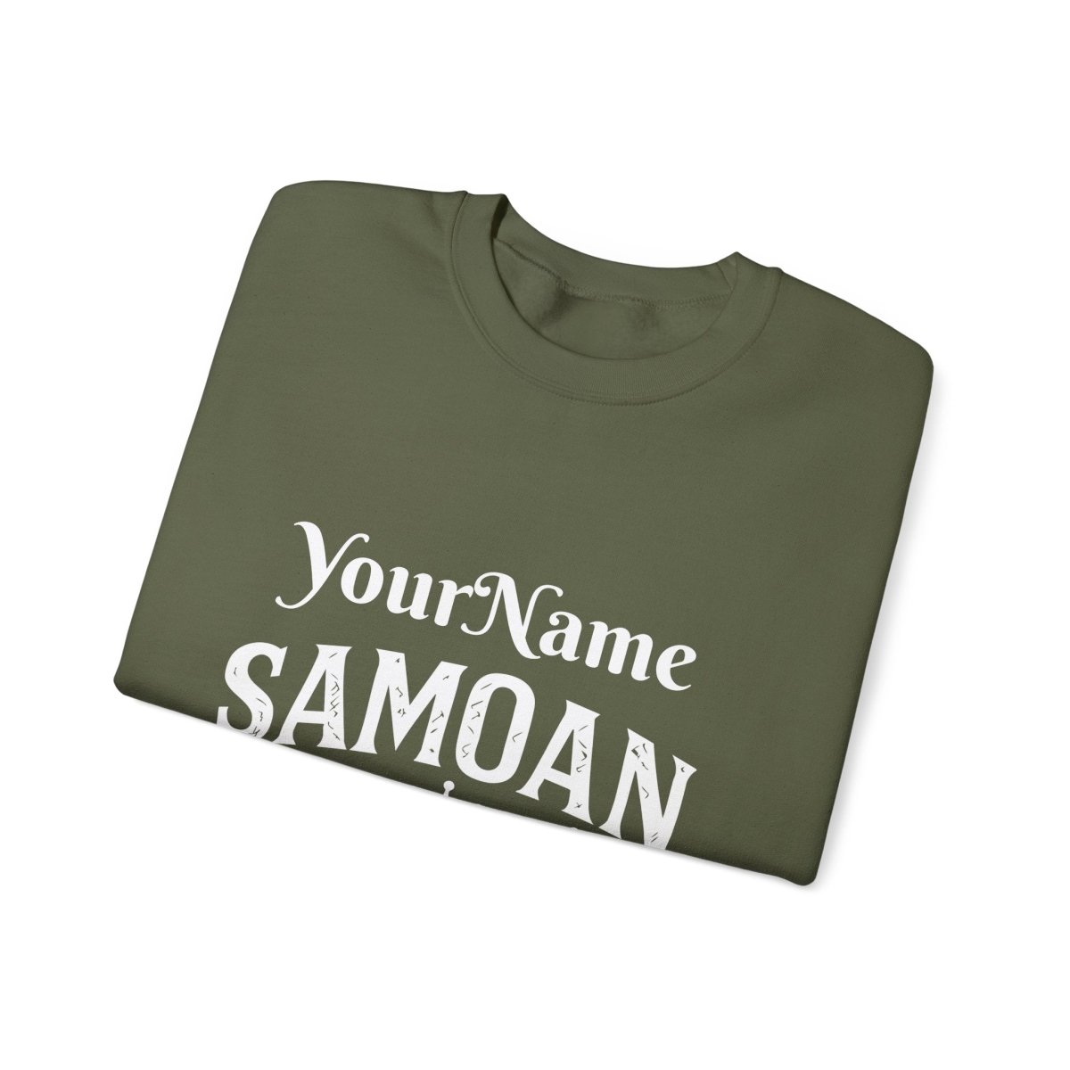 Unisex heavy sweatshirt featuring a Samoan Queen design, personalized style, with vibrant print details.