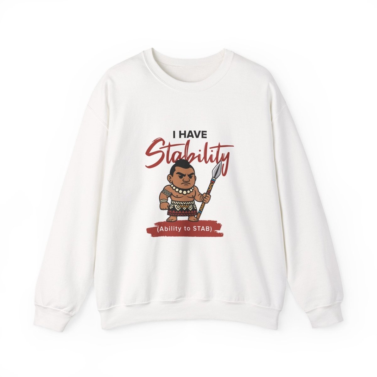 Unisex heavy sweatshirt with Stability design by The Print Bar, featuring personalized print in AU/NZ style.