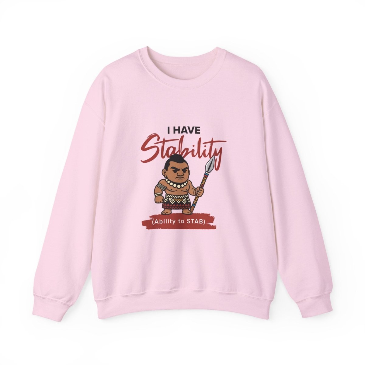 Unisex Heavy Sweatshirt by The Print Bar with Stability design, featuring a comfortable fit and personalized print, ideal for casual wear.