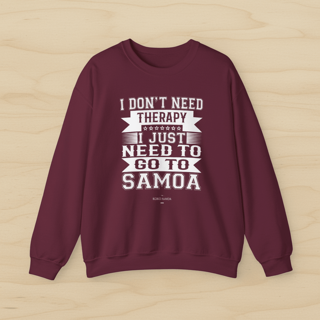 Unisex heavy sweatshirt featuring personalized Therapy design in USA, casual wear with comfortable fit.