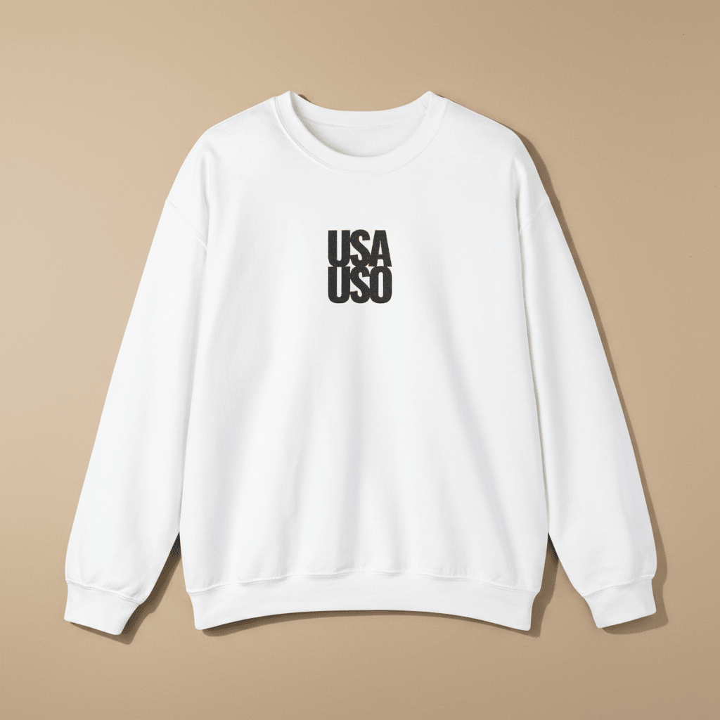 Unisex Heavy Sweatshirt — USA USO - Black Embroidered - AU/NZ/USA - The Koko Samoa