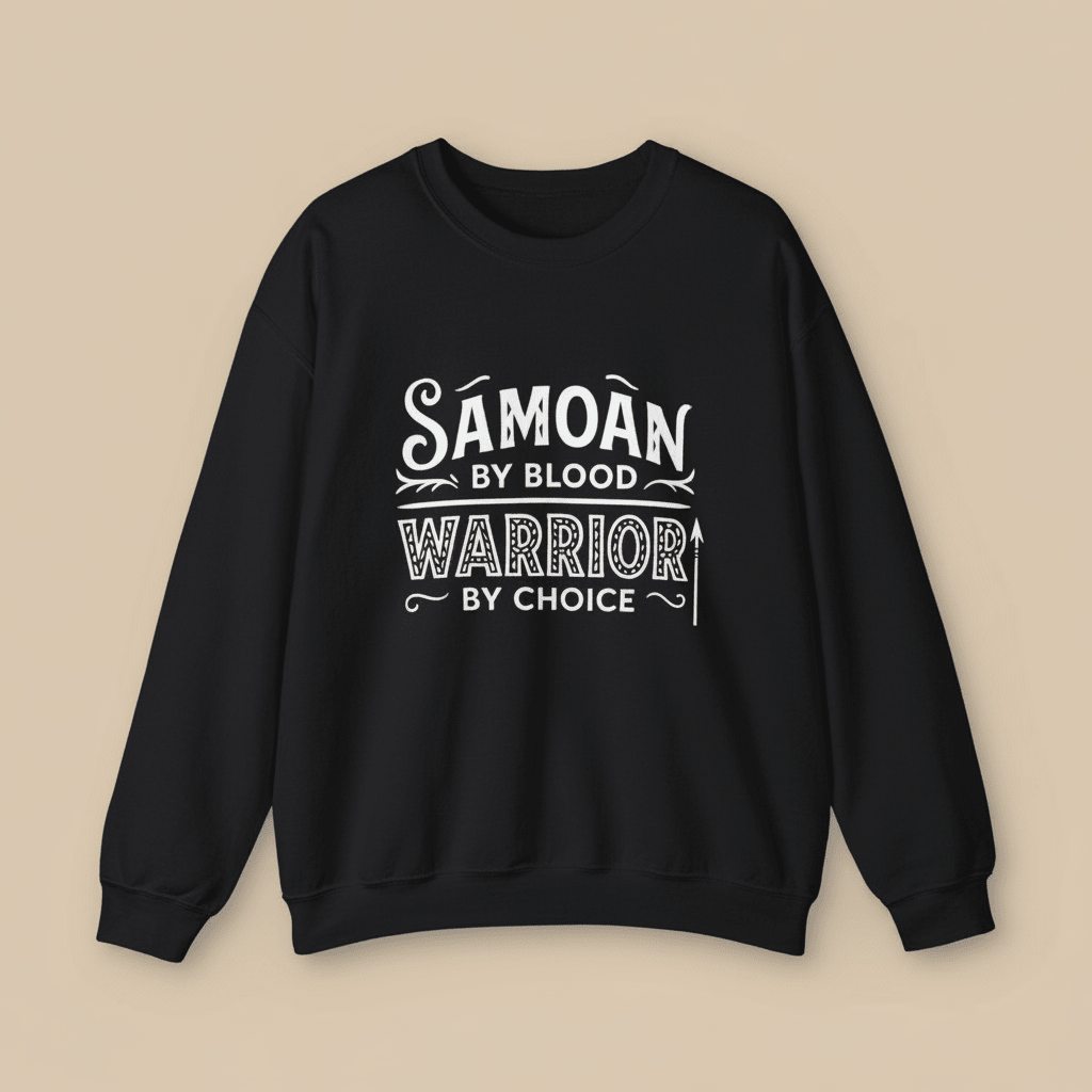 Unisex heavy sweatshirt featuring Warrior by Choice design, made by The Print Bar, with bold graphic artwork on front.