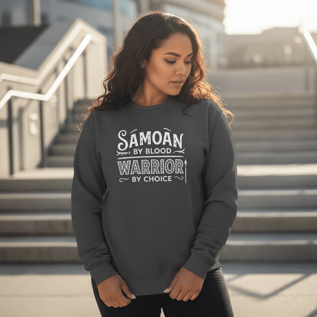 Unisex Heavy Sweatshirt - Warrior by Choice - AU/NZ/USA - The Koko Samoa
