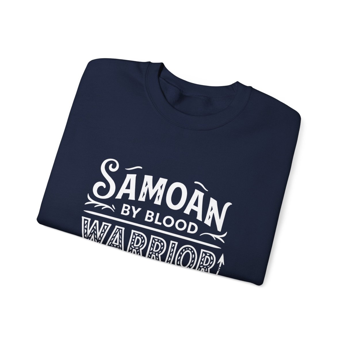 Unisex heavy sweatshirt with Warrior by Choice design, featuring bold print on front, made by The Print Bar, ideal for casual wear.