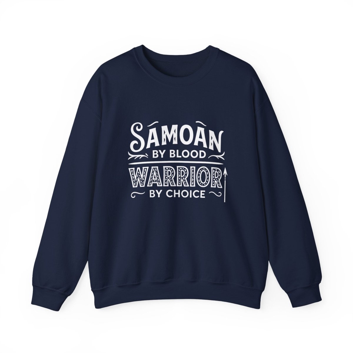 Unisex heavy sweatshirt with Warrior by Choice design from The Print Bar, featuring bold print on a comfortable fabric.