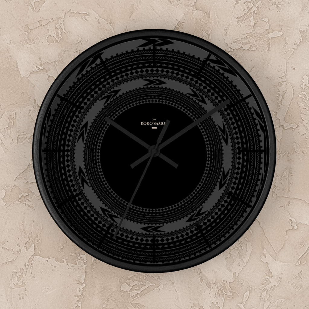 Wall Clock 10"/25cm - Black Pea - AU/NZ/USA - The Koko Samoa