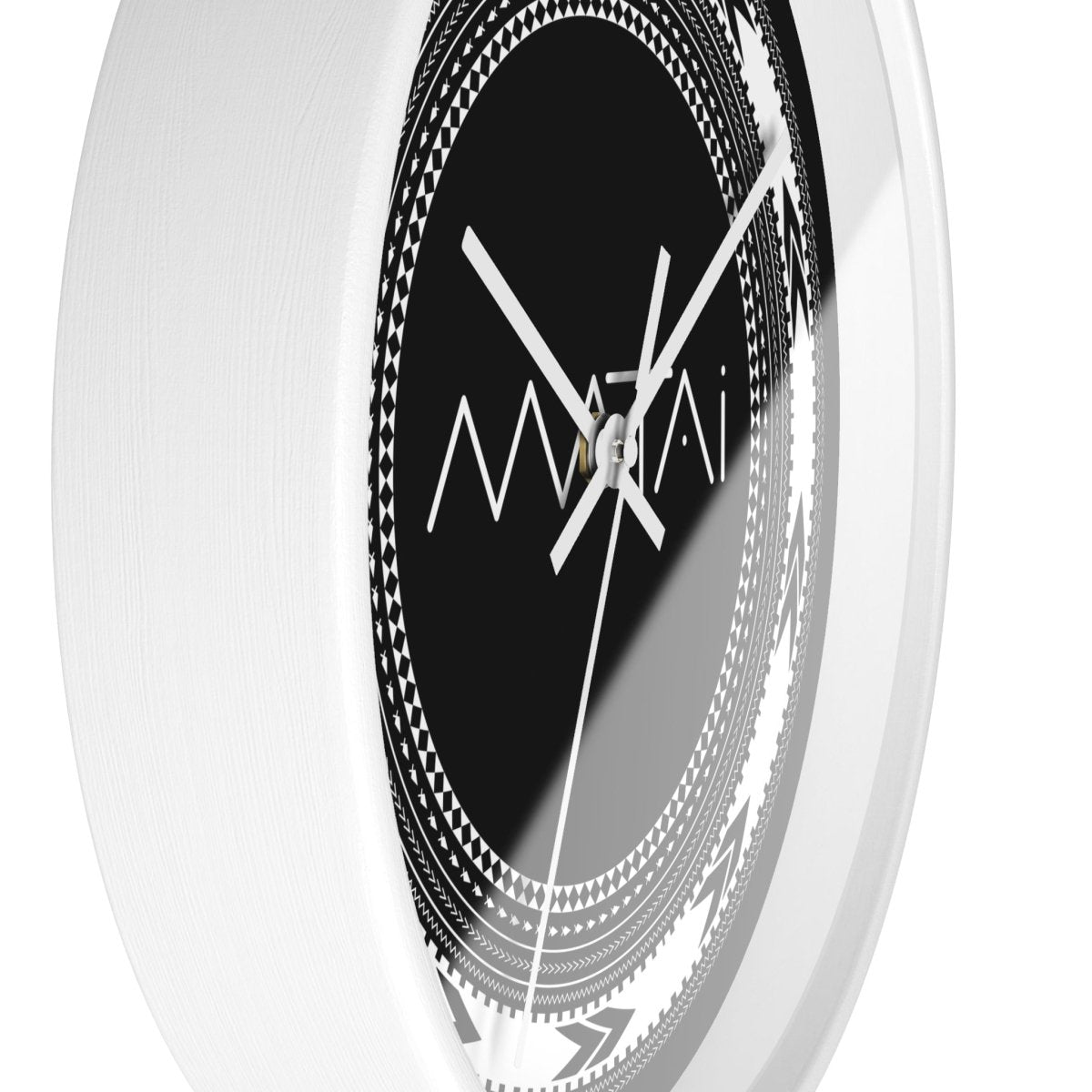 10-inch Matai wall clock, home decor piece with natural wood finish and modern design for AU, NZ, and USA.