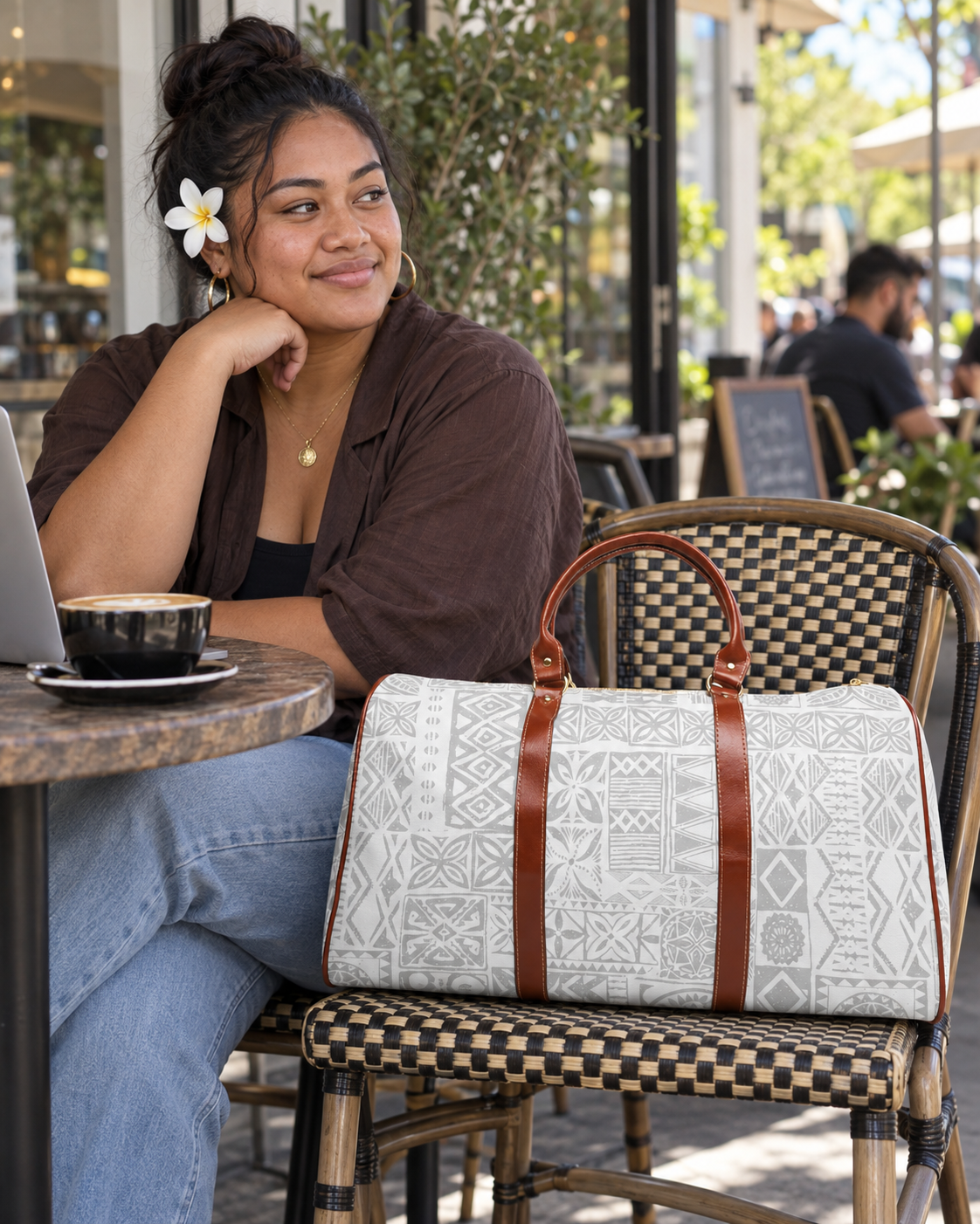 Waterproof Travel Bag - White Sunday worn in everyday life