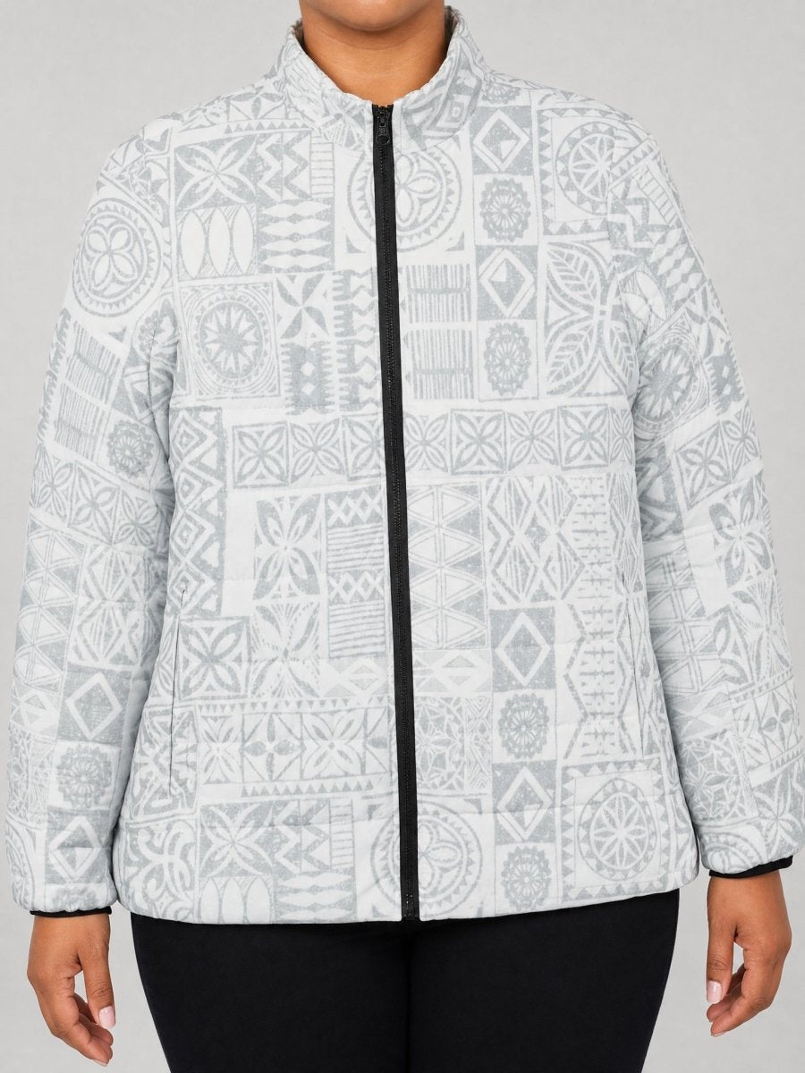 Women's Puffer Jacket - White Sunday - The Koko Samoa