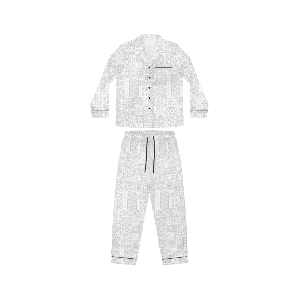 Women's Satin Pyjamas - White Sunday - The Koko Samoa