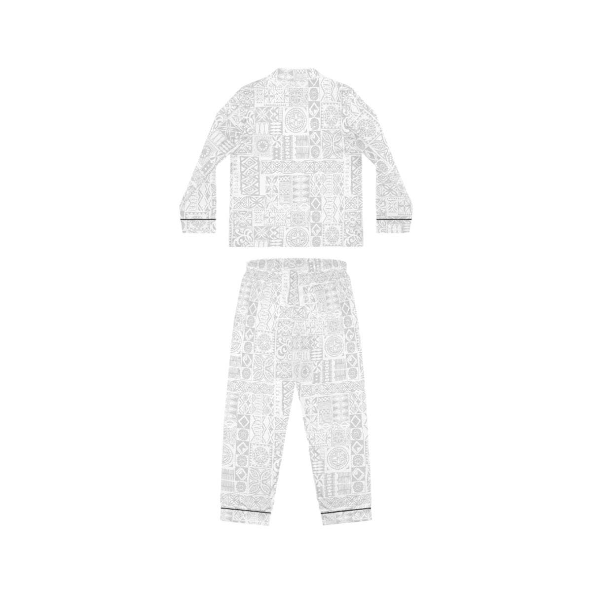 Women's Satin Pyjamas - White Sunday - The Koko Samoa