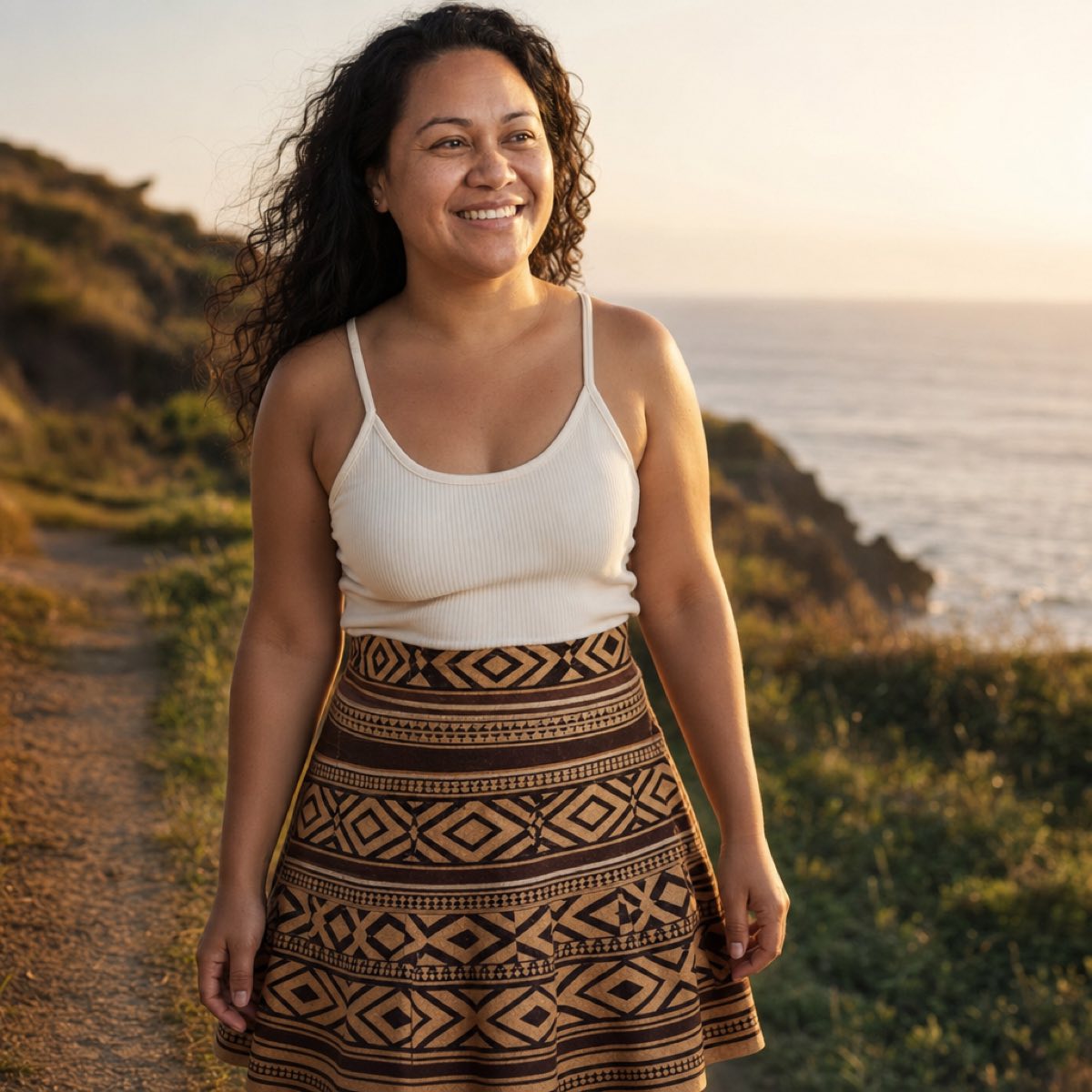 Women's Skater Skirt - Siapo - AU/NZ/USA - The Koko Samoa