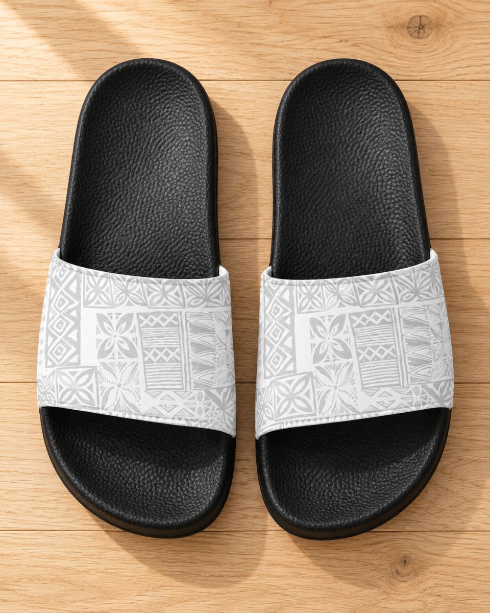 Women's Slide Sandals - White Sunday - The Koko Samoa