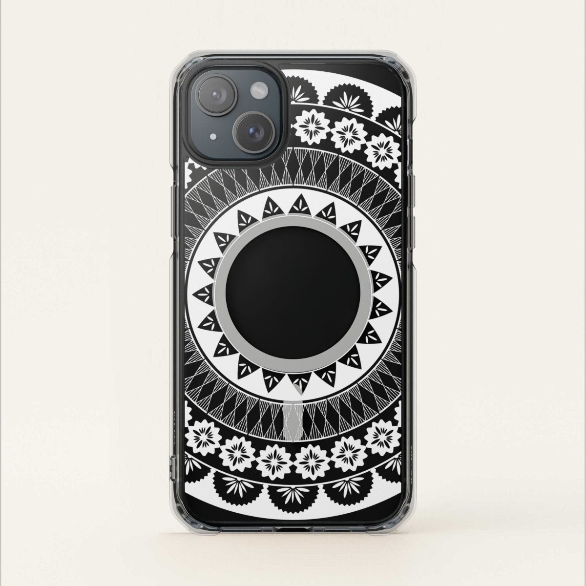 WOYC PasifikaOne MagSafe clear case for iPhone 16 with Fiji design, transparent protective case for AU, NZ, and USA models.