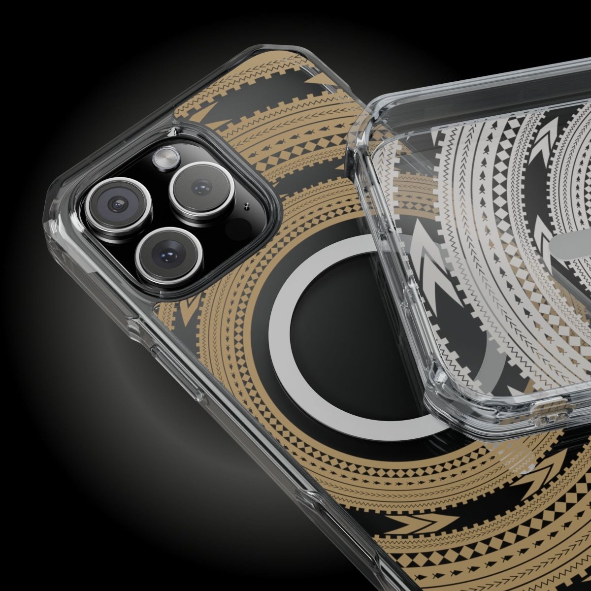 WOYC PasifikaOne MagSafe clear case for iPhone 16, transparent with Pea Reversed design, designed for AU, NZ, and USA regions.