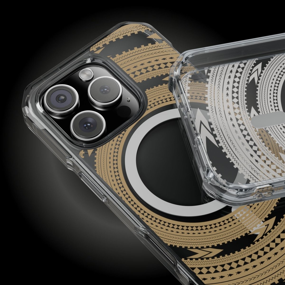 WOYC PasifikaOne MagSafe iPhone clear case with Pea Reversed design, compatible with iPhone 16, showcasing transparent protection.