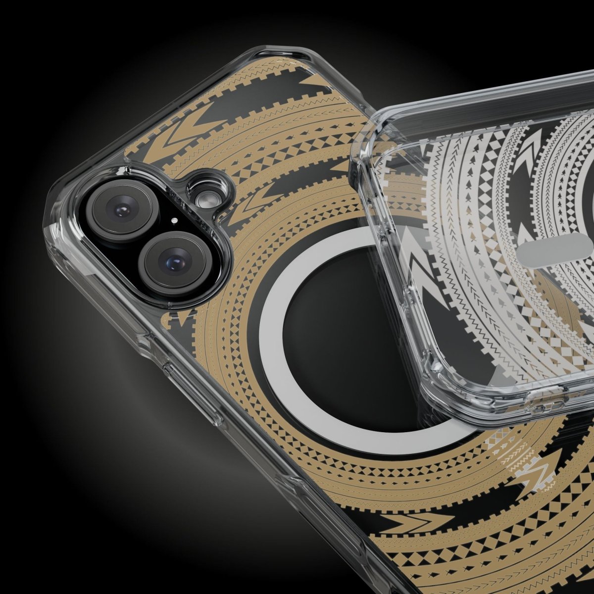 WOYC PasifikaOne MagSafe clear case for iPhone 16, Pea Reversed design, showing transparent protective cover with MagSafe compatibility.