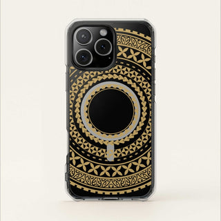 PasifikaOne MagSafe iPhone clear case in United Gold, designed for iPhone 16, showcasing a transparent protective cover.