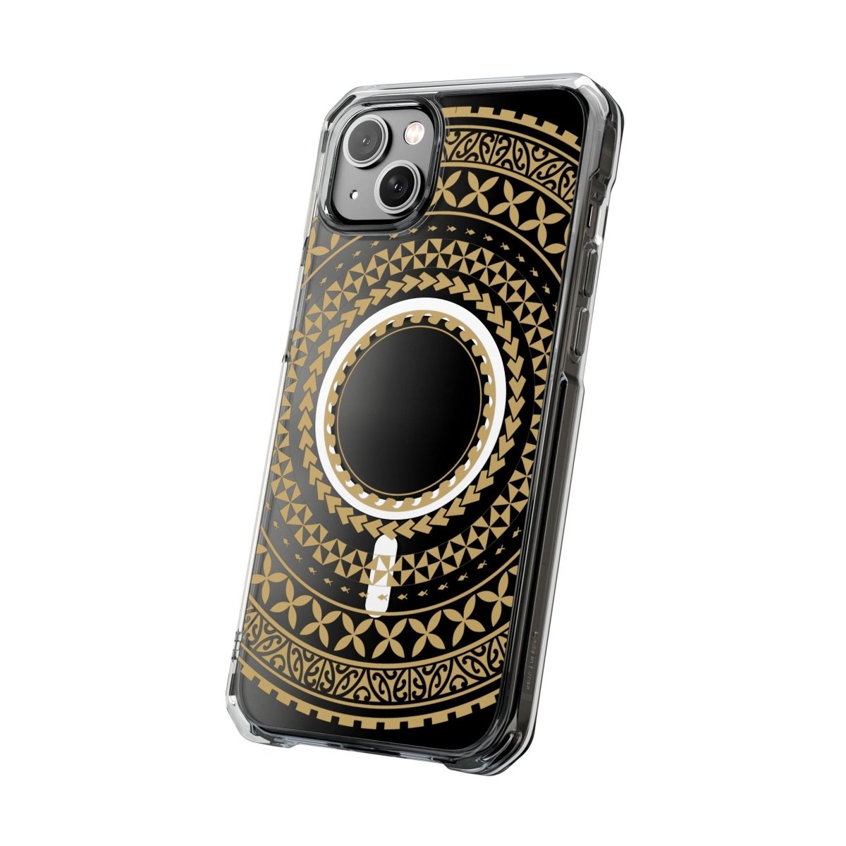 WOYC PasifikaOne MagSafe iPhone clear case in United Gold, designed for iPhone 16, showcasing a sleek transparent protective cover.