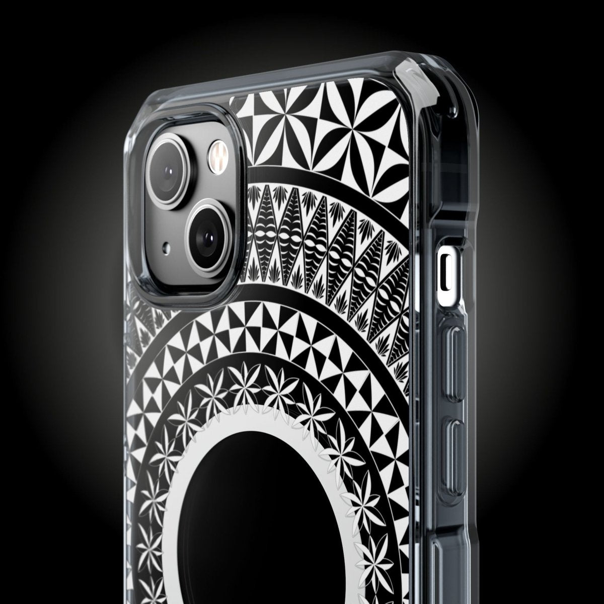 WOYC PasifikaOne MagSafe clear case for iPhone 16, featuring Tongan design, made for AU, NZ, and USA markets.
