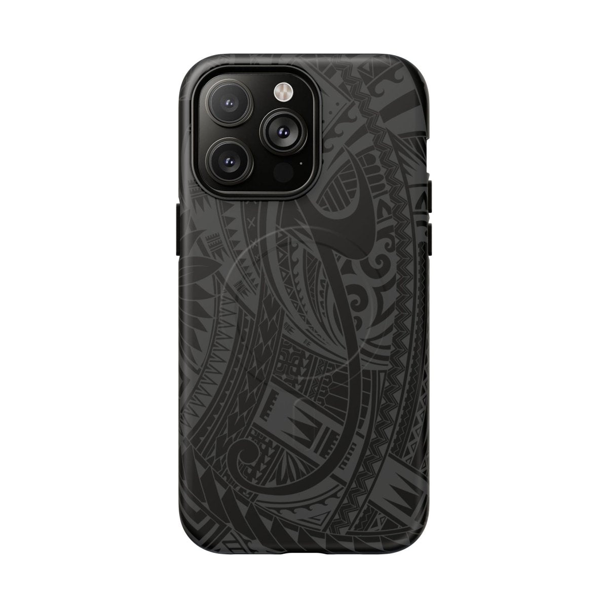 iPhone Tough MagSafe® case for iPhone 17, glossy Warrior design, durable protective cover with MagSafe compatibility.