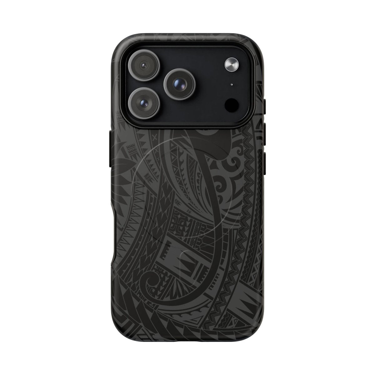 WOYC iPhone 17 Tough MagSafe® phone case with glossy finish, featuring warrior design for durable protection.