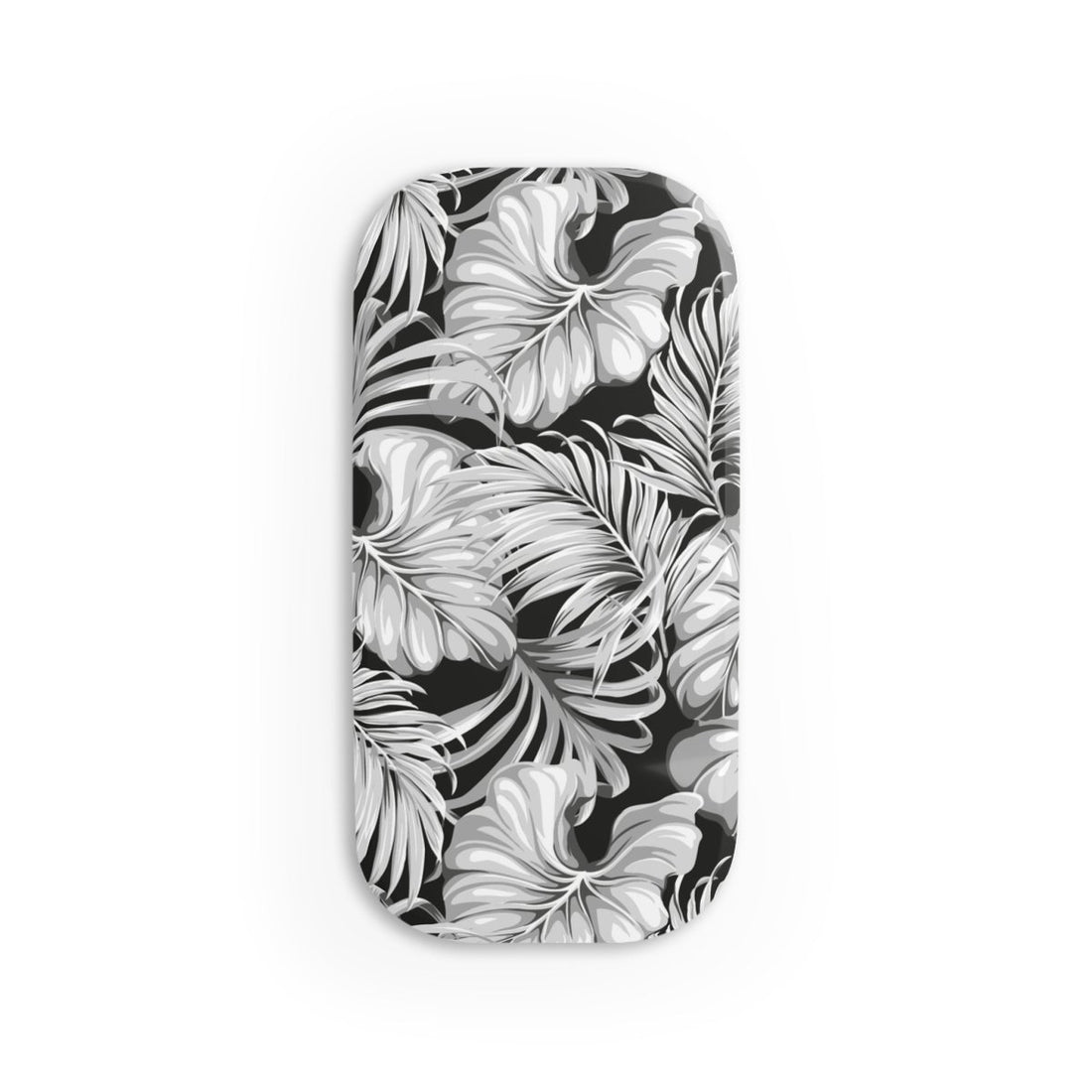 White glossy WOYC Falealili phone grip stand, versatile for AU, NZ, and USA, showcasing a sleek, ergonomic design