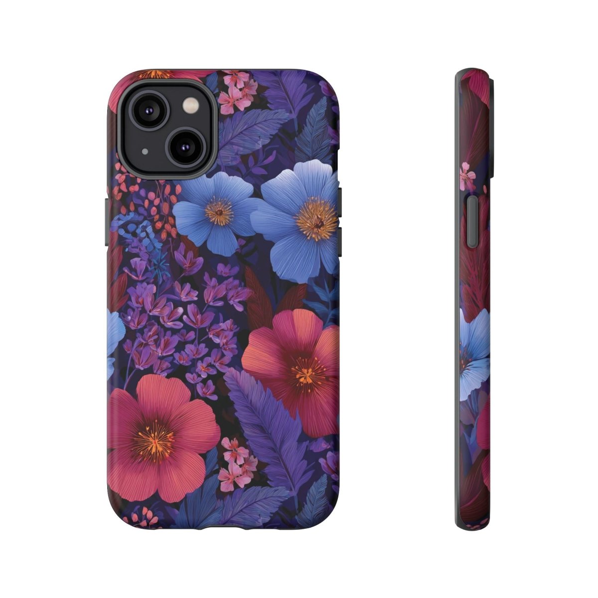 Lavender Tropics iPhone tough phone case by Printify for iPhone 17, glossy finish, protective and colorful design.