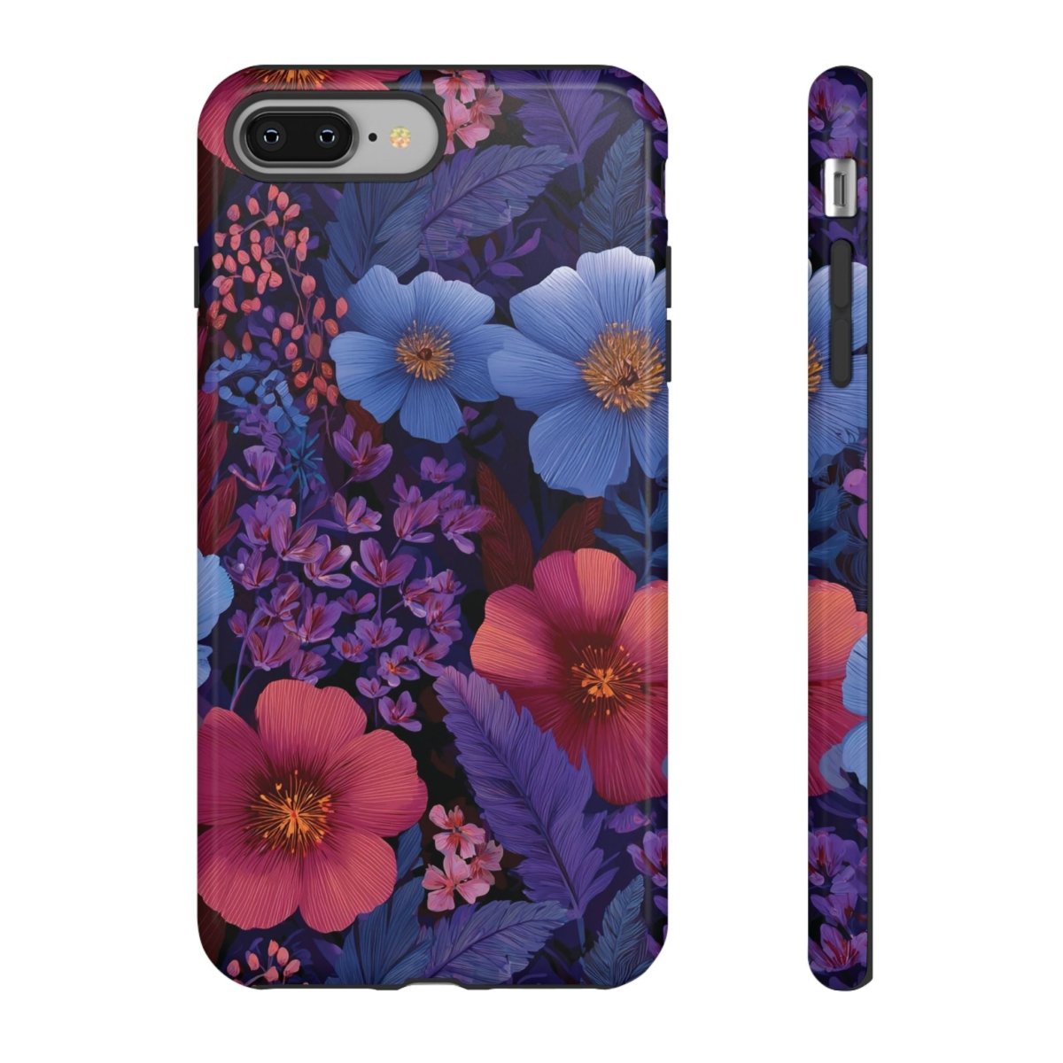 Lavender Tropics iPhone Tough Phone Case by Printify for iPhone 17, glossy finish, durable protective cover in vibrant tropical design.