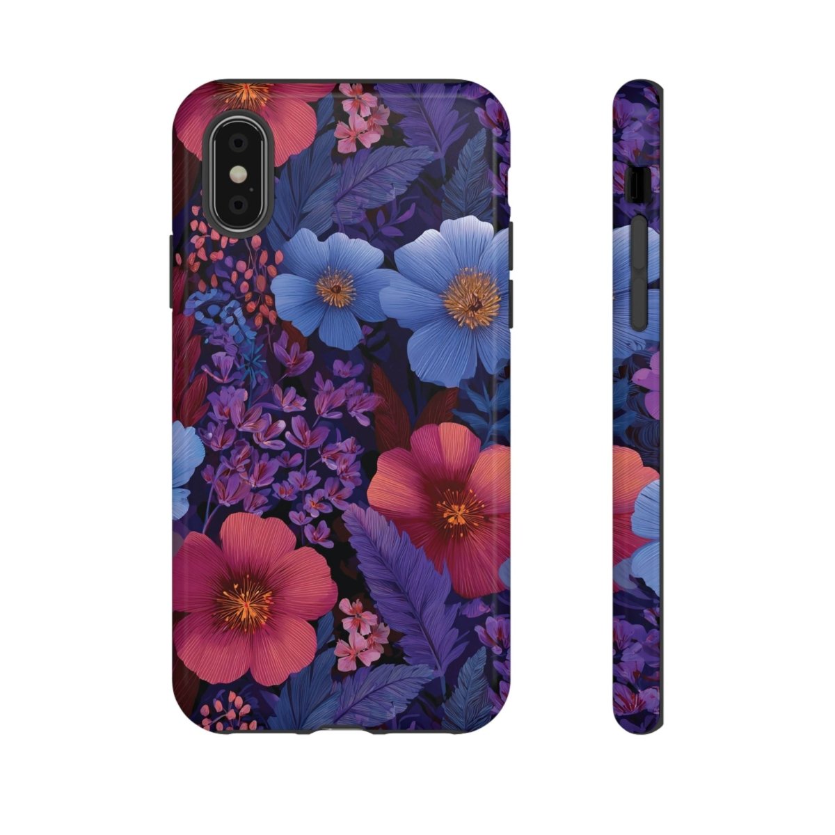 Lavender Tropics iPhone tough phone case by Printify, glossy protective case for iPhone 17 in AU, NZ, and USA.