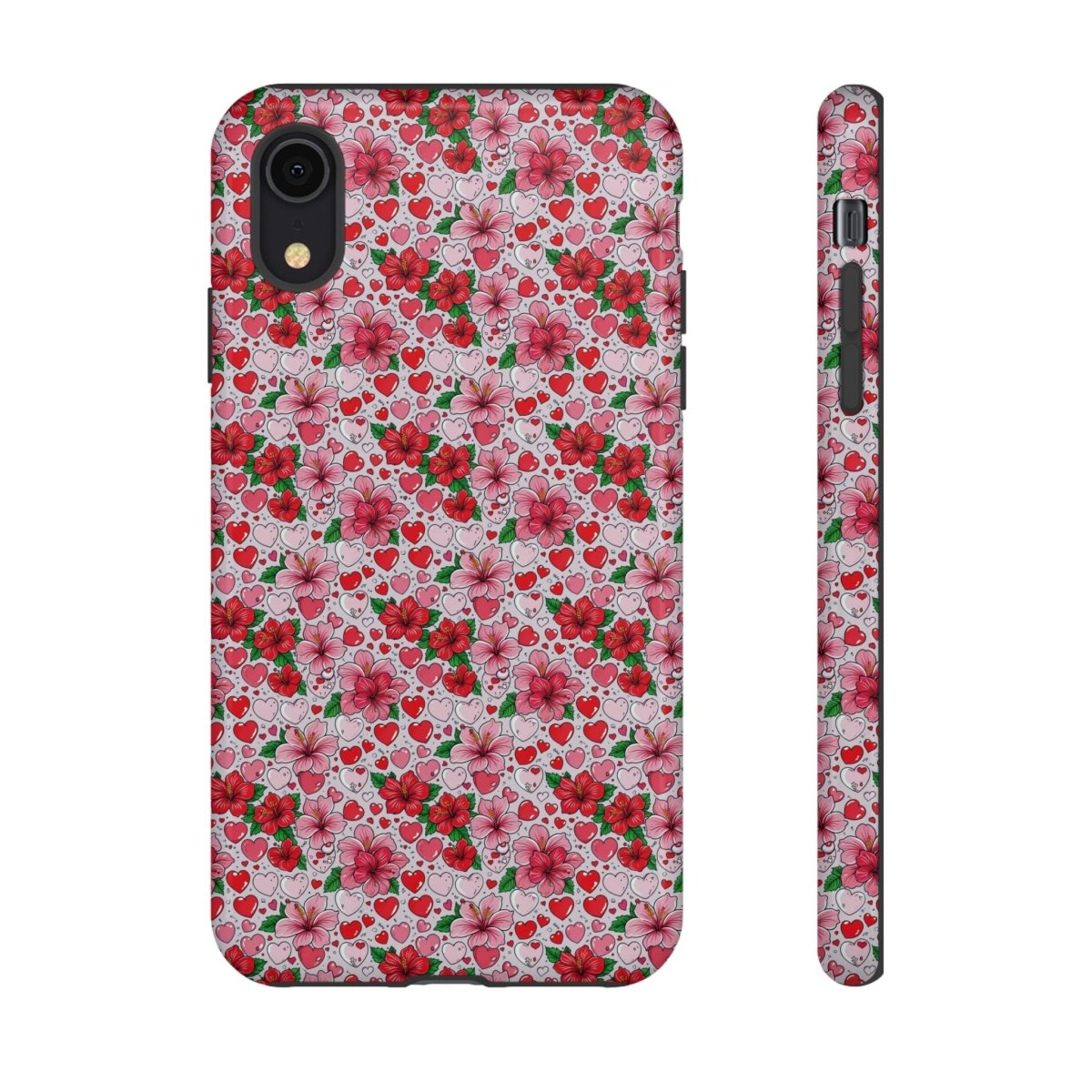 WoYc iPhone 17 tough phone case with glossy Love & Aute design, durable protective cover for iPhone models in AU, NZ, and USA.
