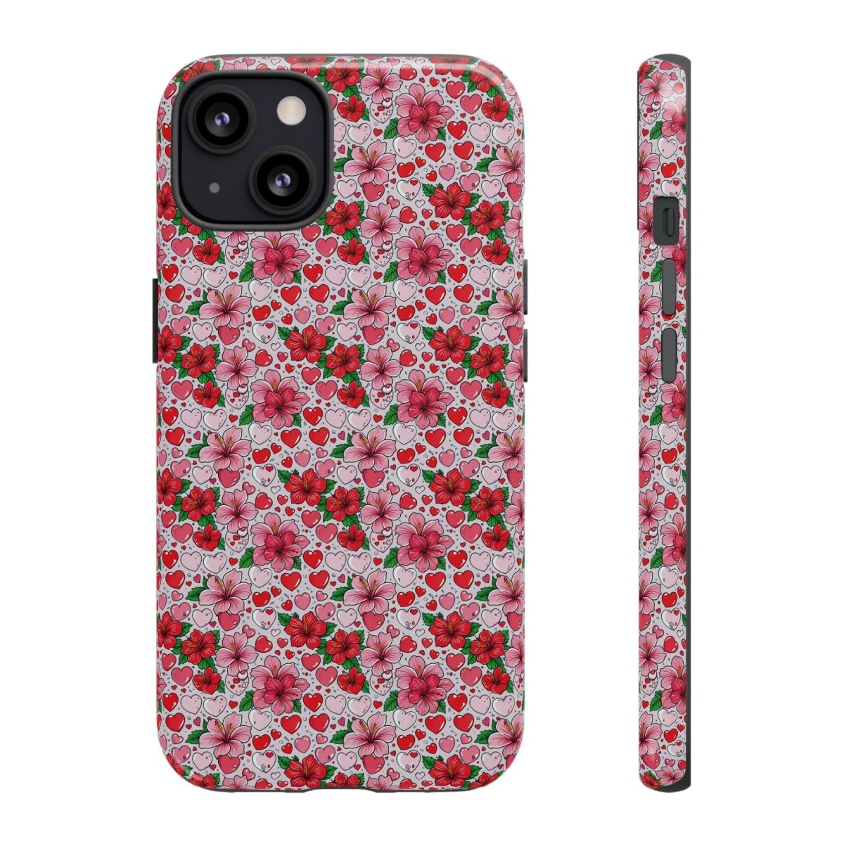 Glossy iPhone 17 tough phone case by WOYC featuring love and aute design, designed for durability in AU, NZ, and USA.