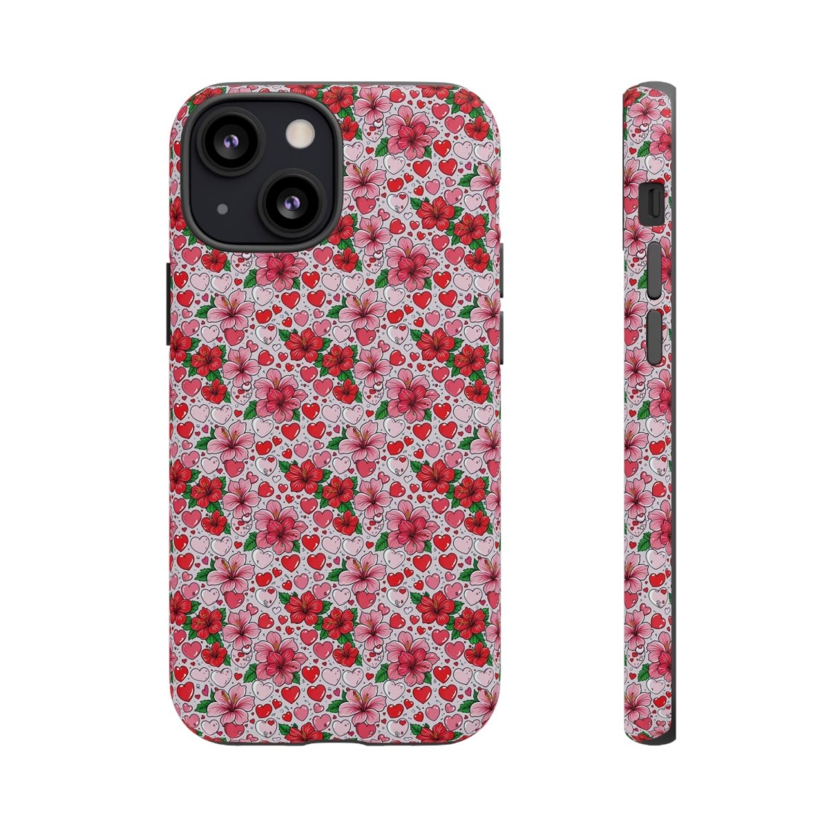 WOYC iPhone 17 tough phone case with glossy Love & Aute design, durable protective case for iPhone models in AU/NZ/USA.