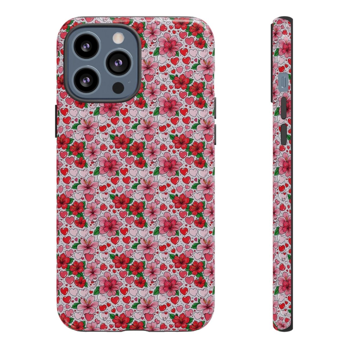WOYC iPhone Tough Phone Case for iPhone 17 featuring Love & Aute design, durable glossy protective cover for AU, NZ, USA.
