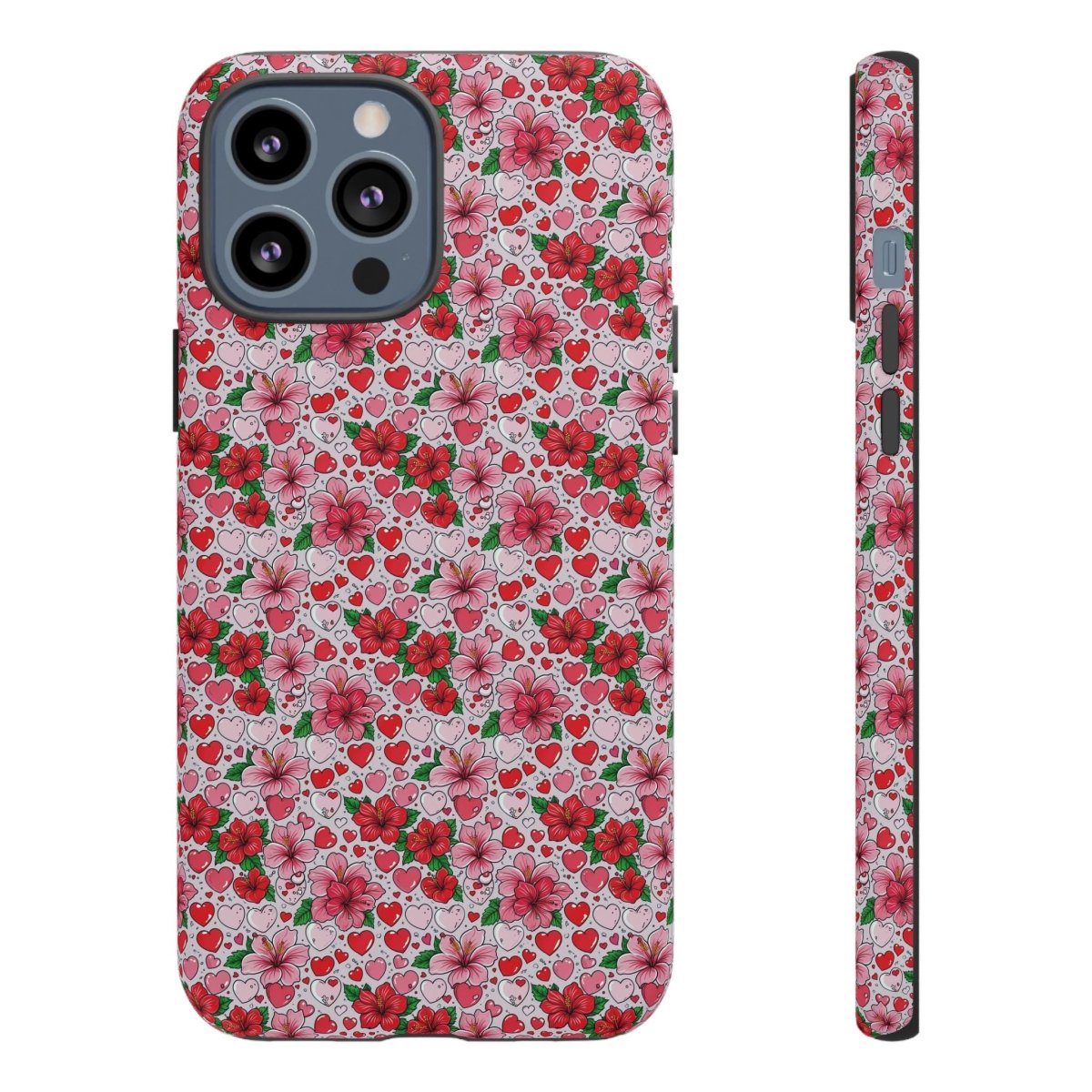 WOYC Love & Aute tough phone case for iPhone 17, glossy protective case with vibrant design, suitable for AU, NZ, and USA.