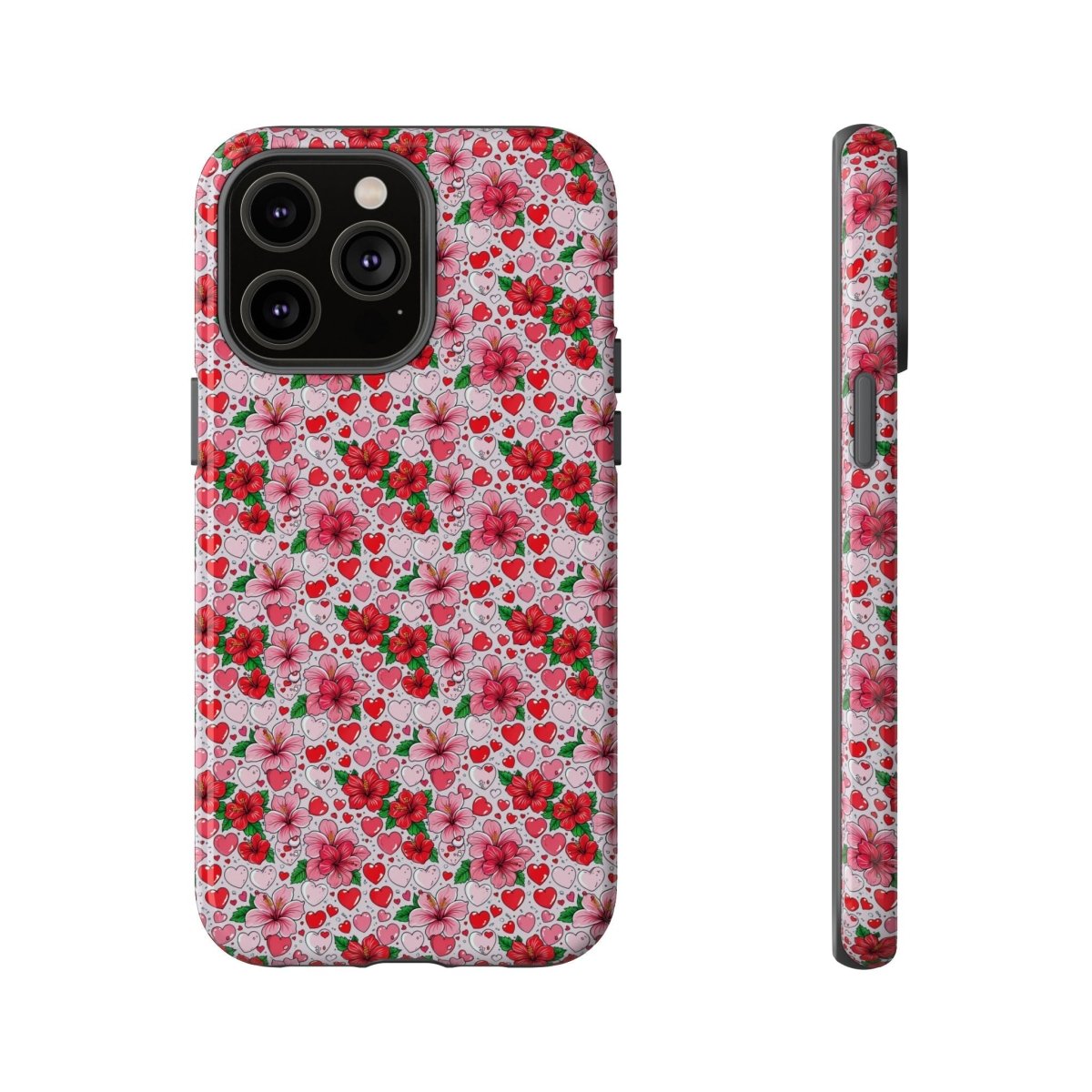 WOYC iPhone Tough Phone Case for iPhone 17, glossy Love & Aute design, durable protective case for AU, NZ, and USA.