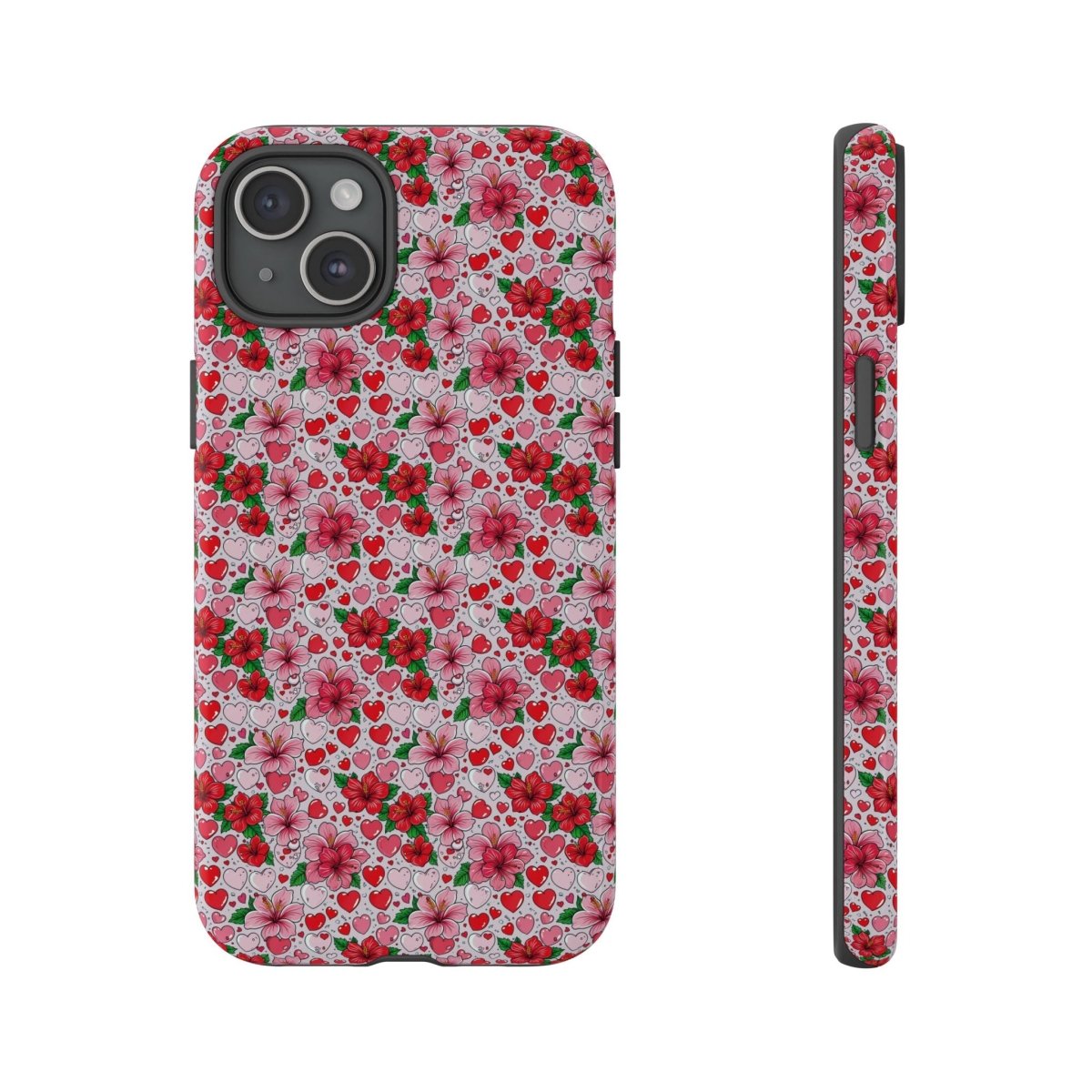 Glossy iPhone 17 tough phone case by WOYC featuring love and aute design, designed for durable protection in AU, NZ, and USA.