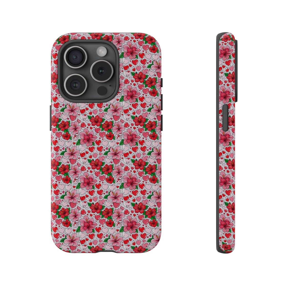 WOYC iPhone 17 Tough Phone Case in glossy Love & Aute design, protective case for iPhone models from AU, NZ, and USA.
