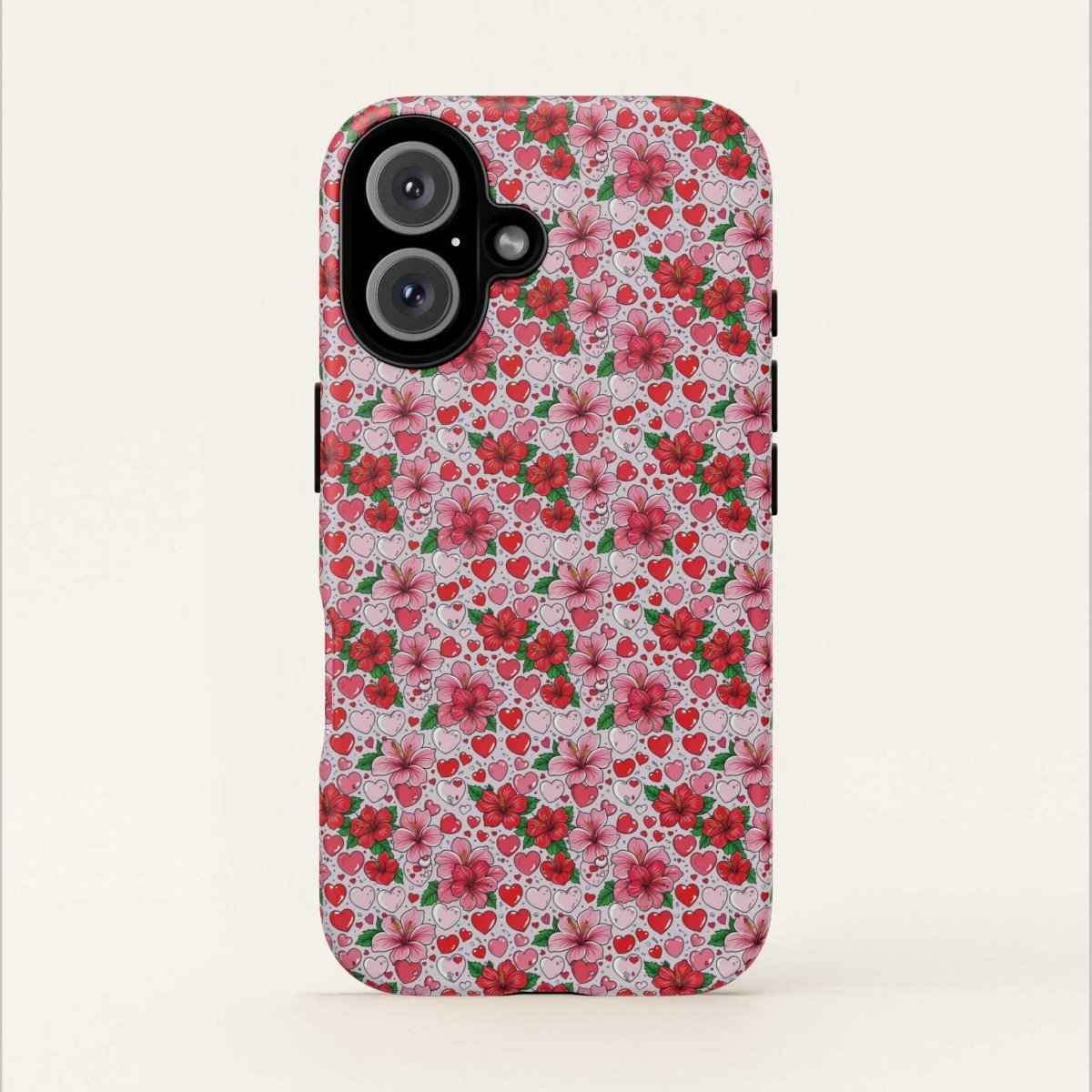 WOYC iPhone Tough Phone Case for iPhone 17 featuring Love & Aute design, glossy finish, durable protection, suitable for AU/NZ/USA.