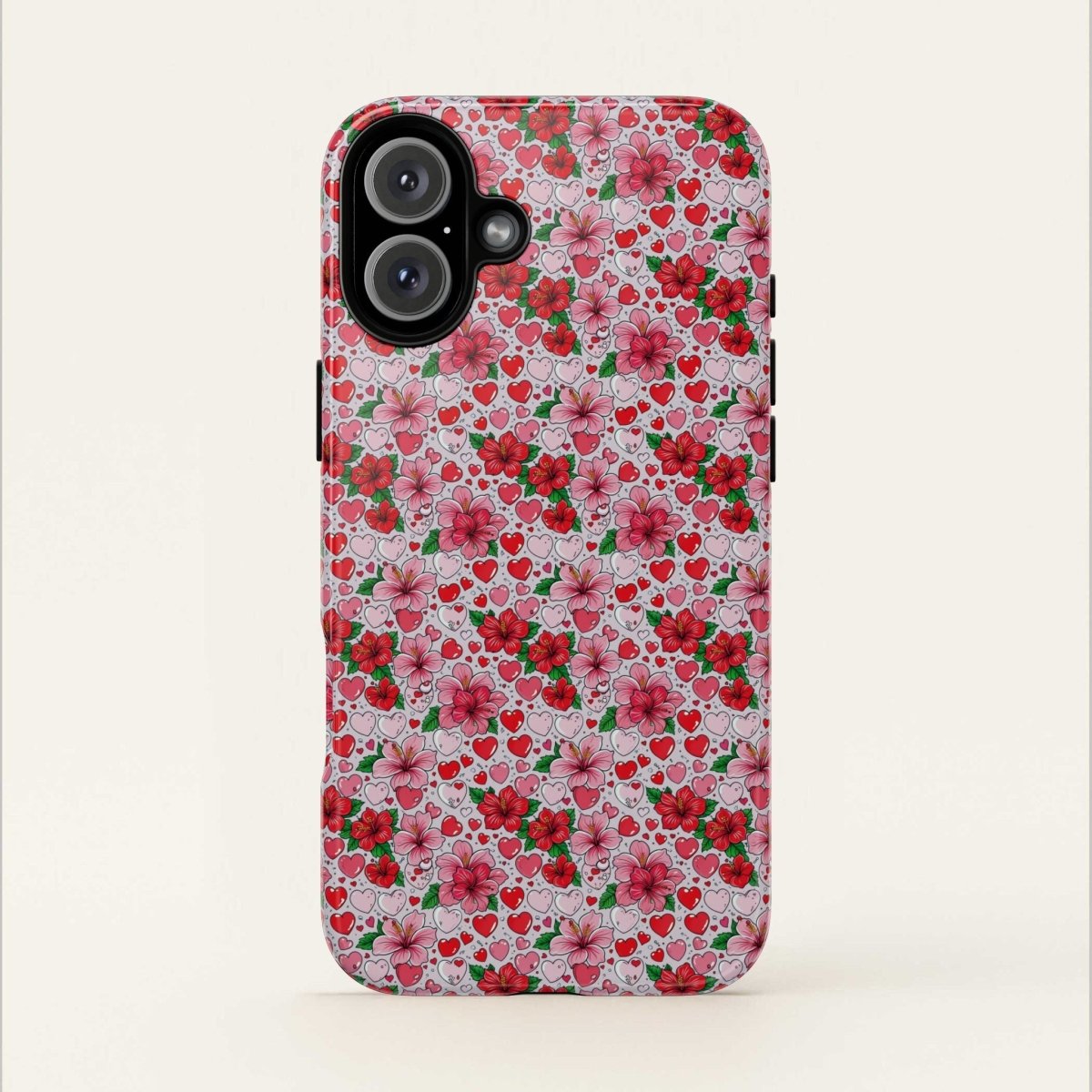 WOYC iPhone Tough Phone Case for iPhone 17 featuring Love & Aute design in glossy finish, durable protective cover for AU/NZ/USA.