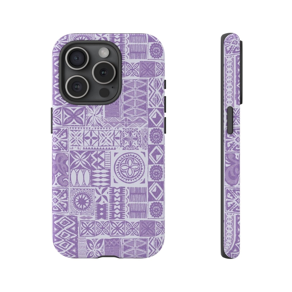 Lavender Elei tough phone case for iPhone 17, glossy and durable, designed by Printify for AU, NZ, and USA markets.
